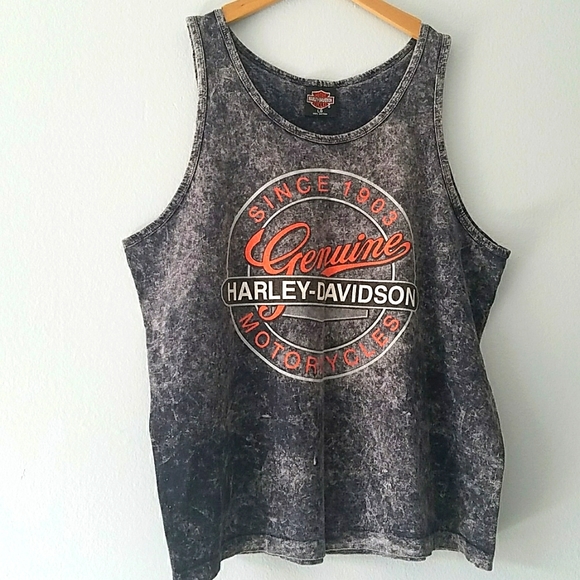 Harley-Davidson Other - Vintage 1980s Harley-Davidson acid wash muscle tee tank top L